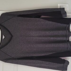 Calvin Klein Gray With Black V-Neck Sweater Size XL 100% Cotton